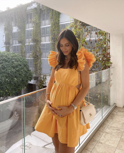 Aje Midsummer Mini Dress in Mango Size 8 for rent on The Volte - image 4