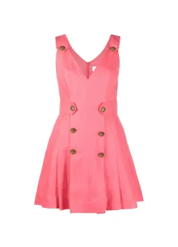 Zimmermann The Lovestruck Buttoned Mini Dress Watermelon Size 2 / Au 12 for rent on The Volte - image 3