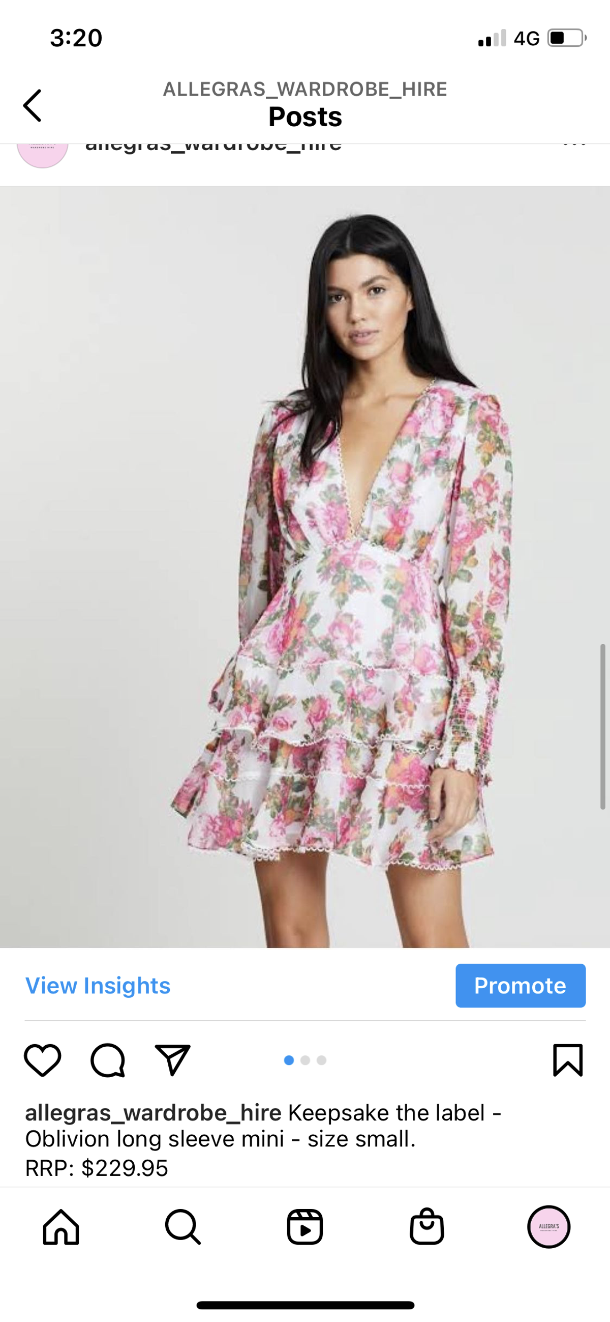 Keepsake the label Oblivion long sleeve mini - size 8 - Image 2