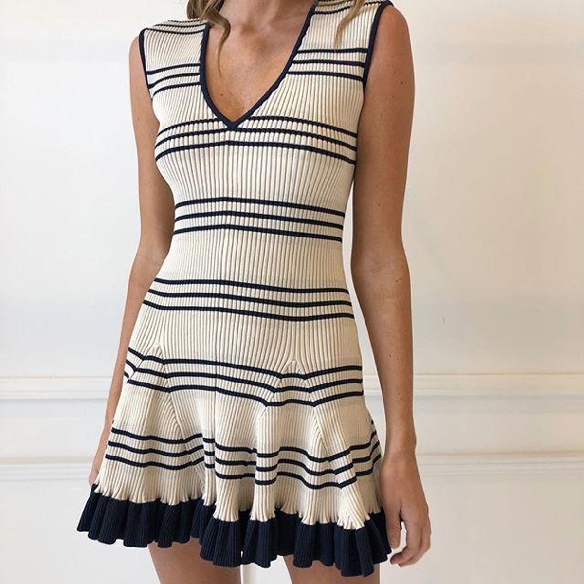 Alice McCall - Frenchie Dress Navy & White Sz 6 - Image 2