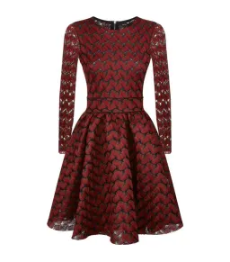 Maje Royani Bonded Lace Dress Red Size 8 for rent on The Volte - image 7