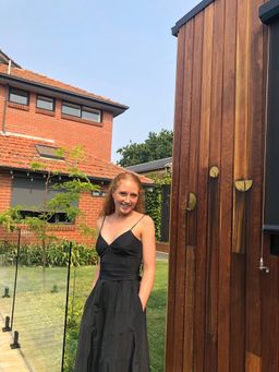 Scanlan Theodore Taffeta Maxi Dress Black Size 8 for rent on The Volte - image 3