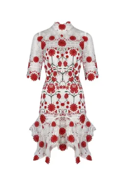 Thurley English Rose Dress Red Floral Size AU 6 for rent on The Volte - image 5