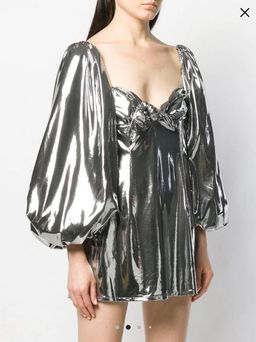 The Attico Silver Mini Dress for rent on The Volte - image 3