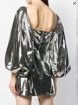 The Attico Silver Mini Dress for rent on The Volte - image 2