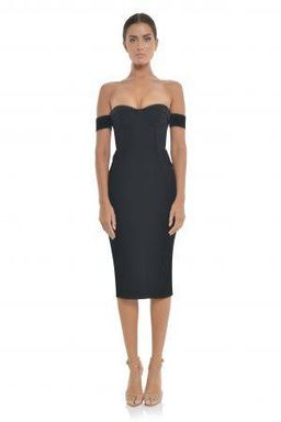 Misha Chloe Midi Dress Black Size 6/XS for rent on The Volte - image 1