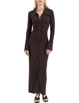 Bec & Bridge Sylvia Long Sleeve Maxi Dress Cognac Brown Size 6 for rent on The Volte - image 1