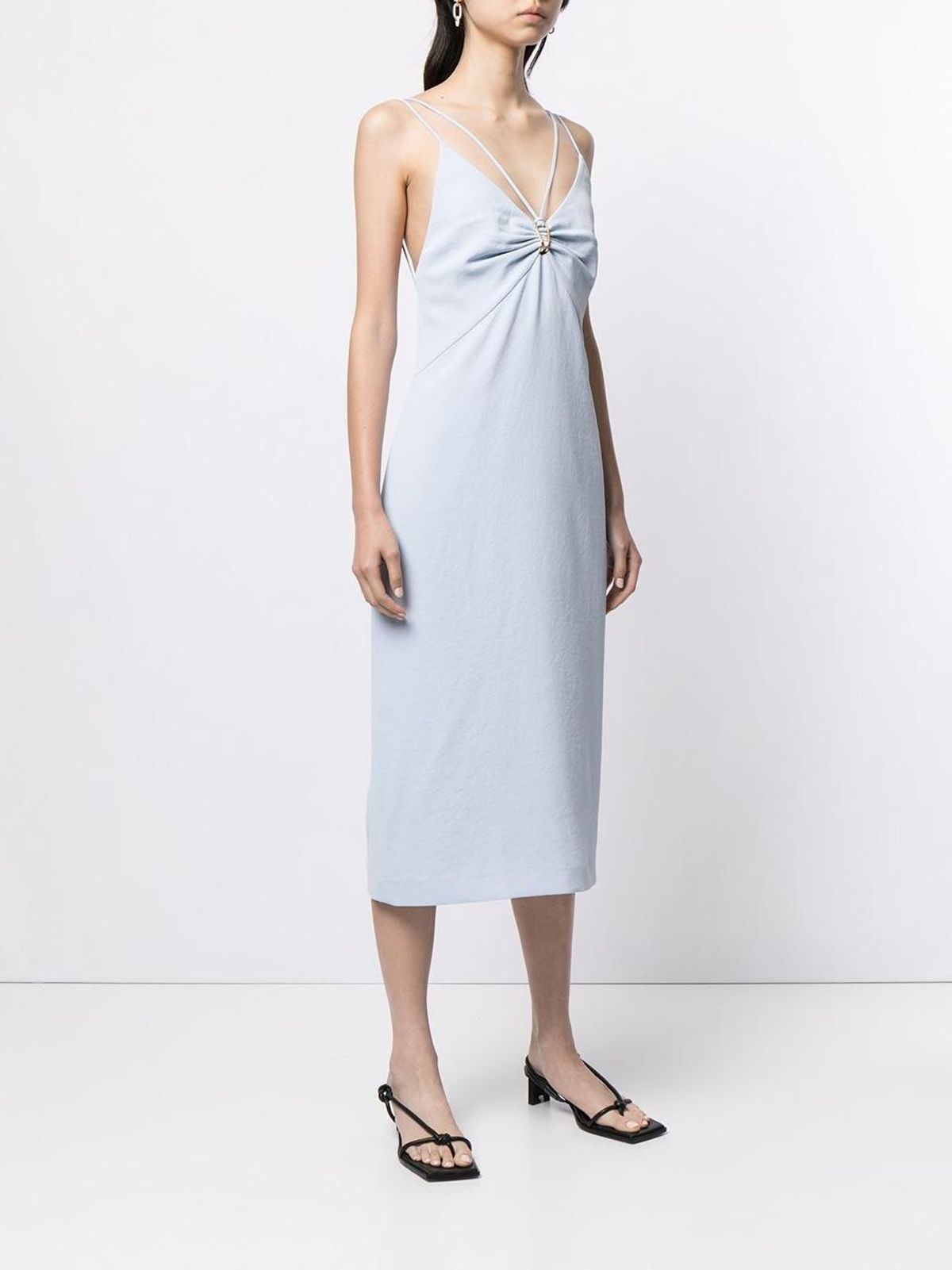Dion Lee Whitewash Link Slip Dress Blue Size 10  - Image 3