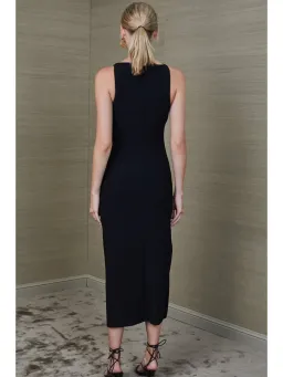 Bec & Bridge Arlette Tuck Midi Dress Black Size AU 6 for rent on The Volte - image 4