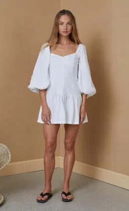 Bec & Bridge Henriette Mini Dress White Size 8 for rent on The Volte - image 1