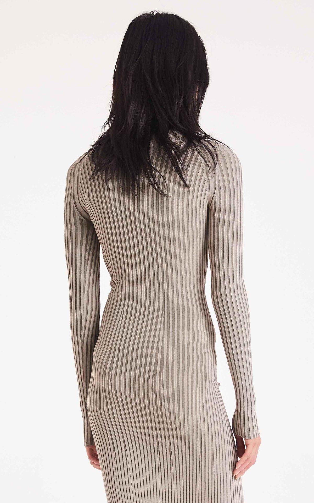 Dion Lee Stripe Rib Twist Dress Slate Green size 6 - Image 3