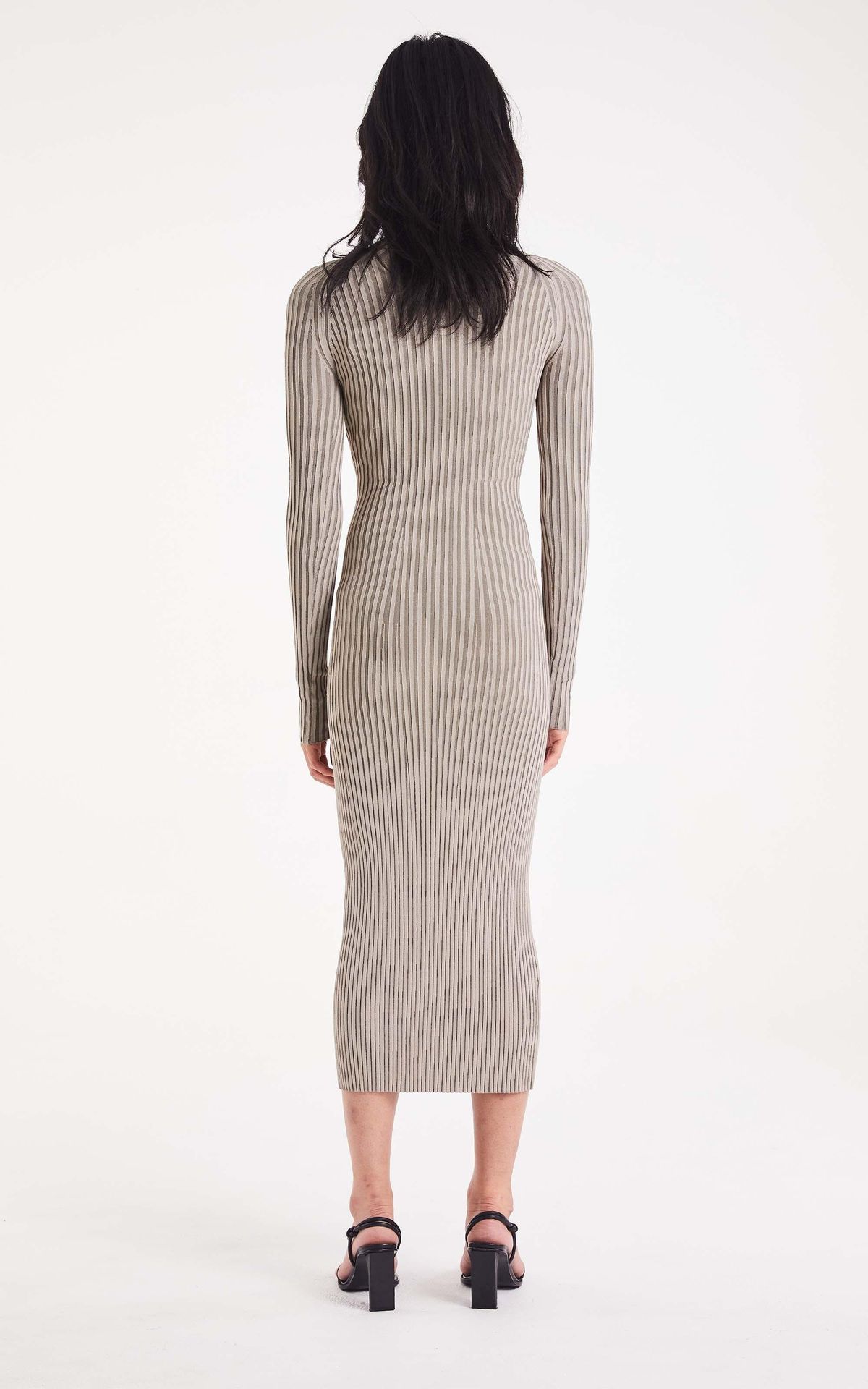 Dion Lee Stripe Rib Twist Dress Slate Green size 6 - Image 4