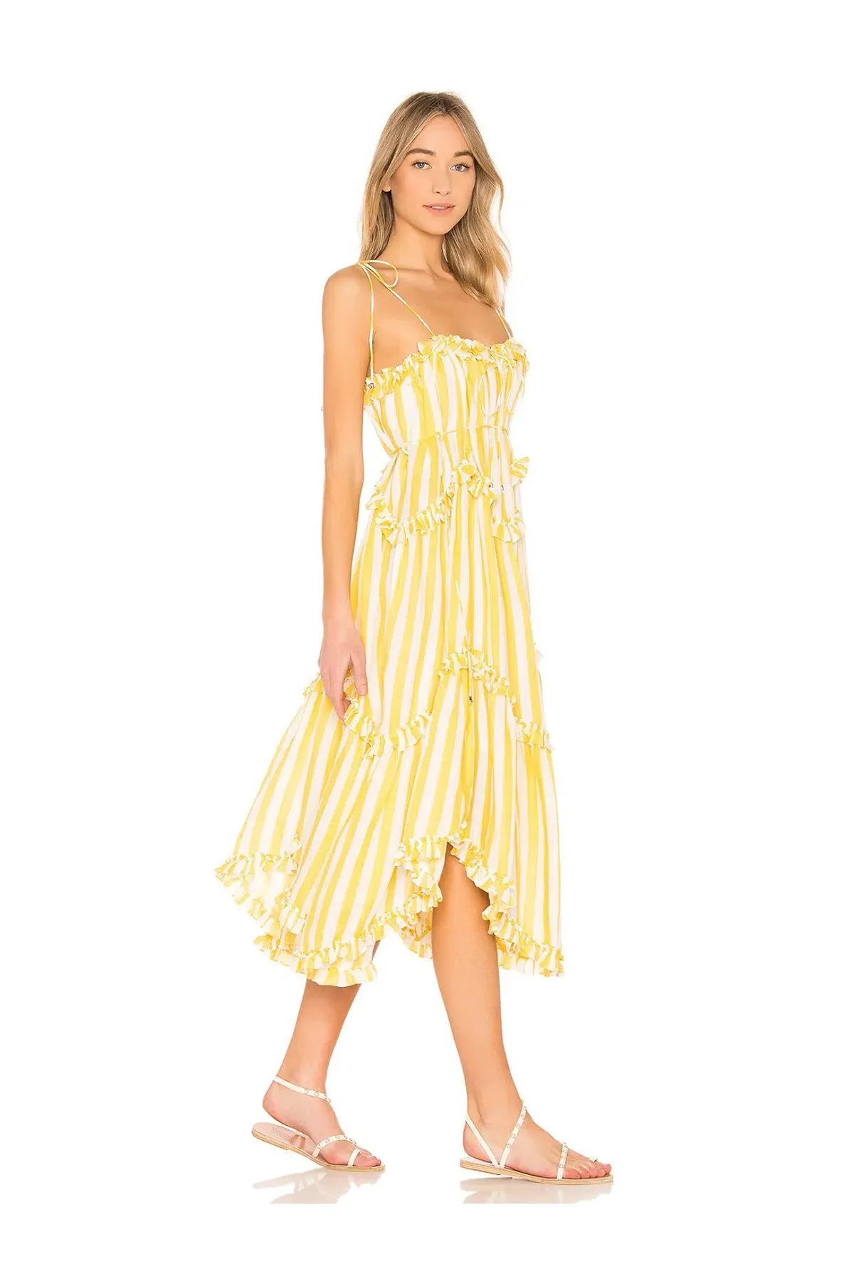 Zimmermann Lumino Floating Stripe Dress Yellow Size 2 / Au 12 - Image 2
