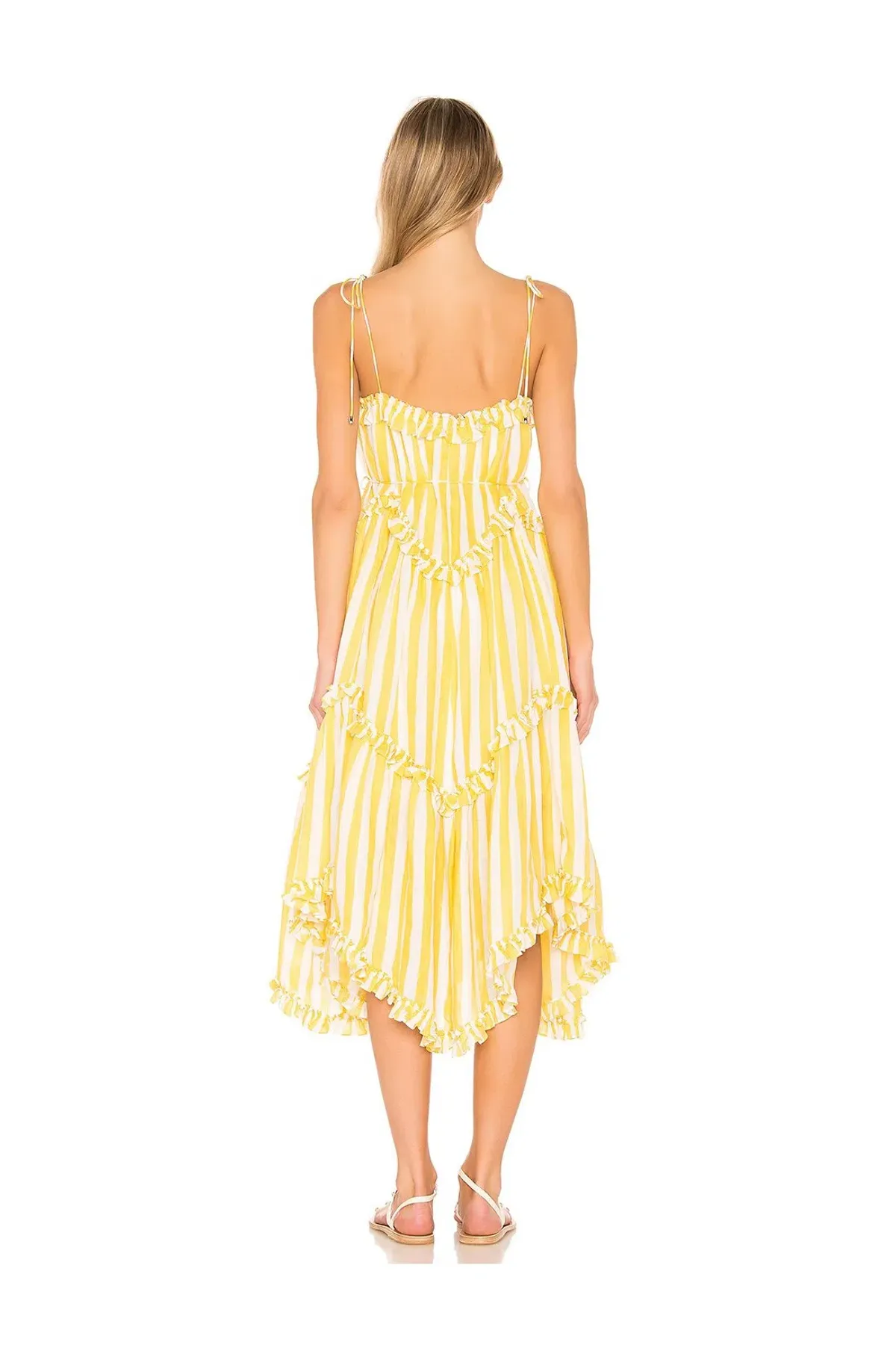 Zimmermann Lumino Floating Stripe Dress Yellow Size 2 / Au 12 - Image 3