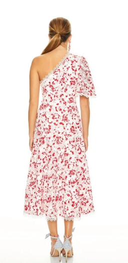 TALULAH DANCE & ROMANCE MIDI DRESS - RED DAISY PRINT for rent on The Volte - image 4