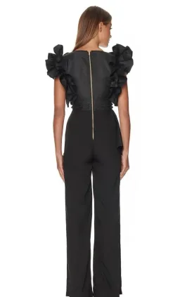 Eliya The Label Aimee Pantsuit in Black Size 6 for rent on The Volte - image 2