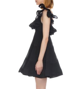 Zimmermann The Lovestruck pleated minidress Black Size 6 for rent on The Volte - image 4