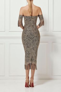 Misha Mirielle Dress Gold Size 6 for rent on The Volte - image 2