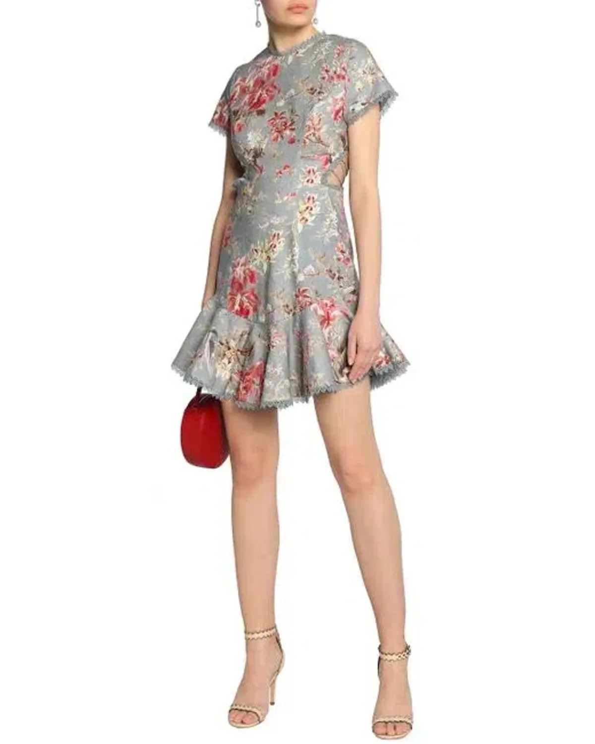 Zimmermann Mercer Flutter Dress Floral Print Size 8 - Image 1