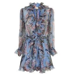 Zimmermann Winsome Ruffle Playsuit Sky Sunbleach Floral Size 8 for rent on The Volte - image 4