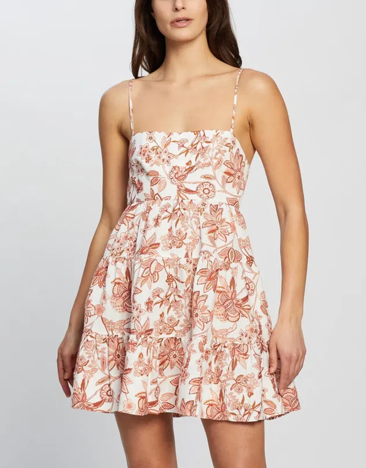 Shona Joy Carolina Tiered Mini Dress Print Size 6 - Image 2