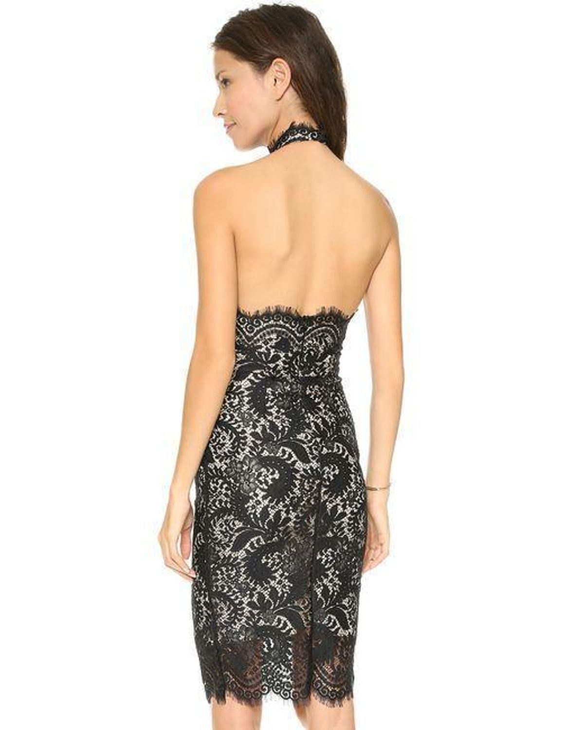 Lover Mia Twist Black Lace Dress Size 6 - Image 3