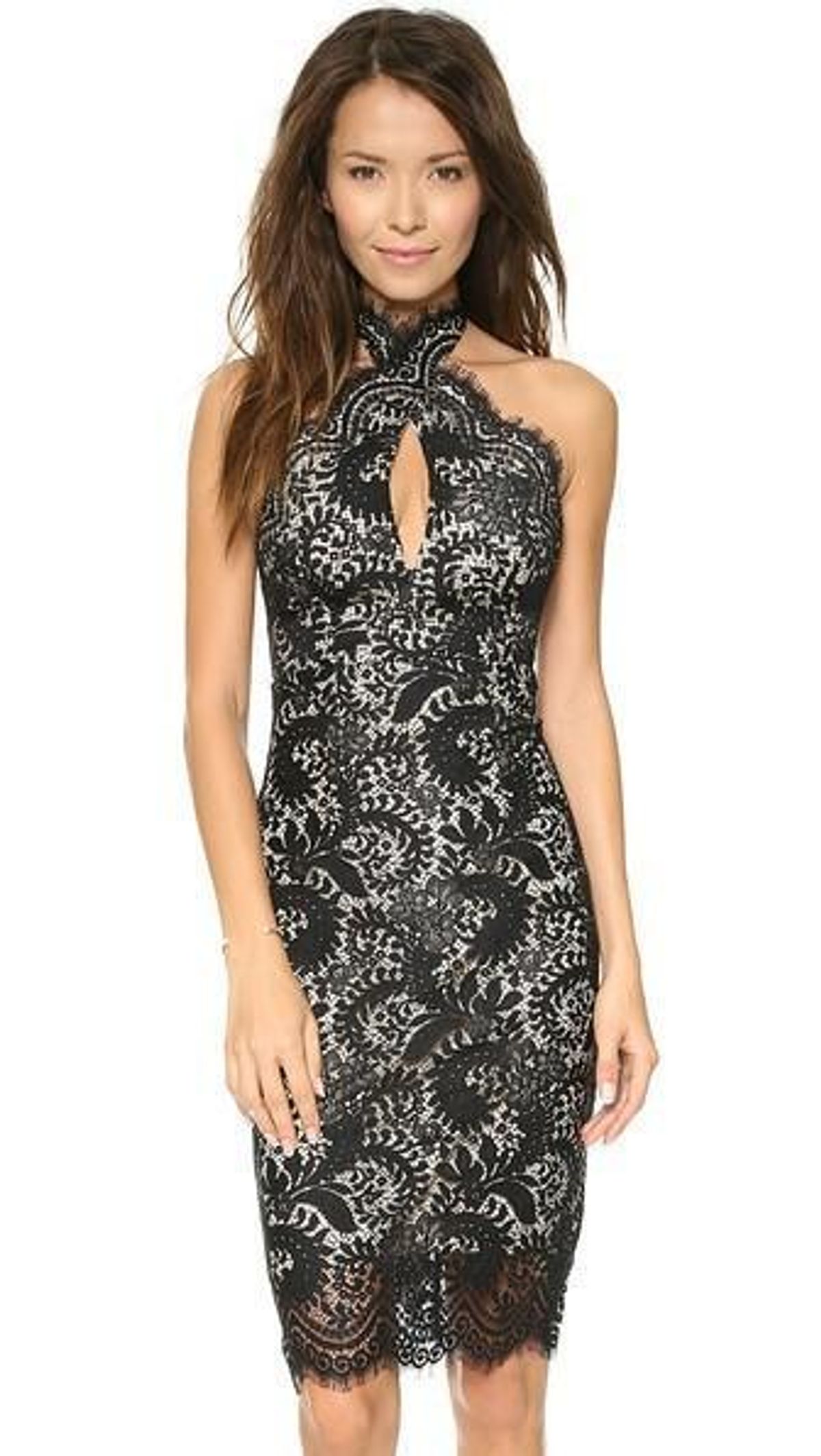 Lover Mia Twist Black Lace Dress Size 6 - Image 1