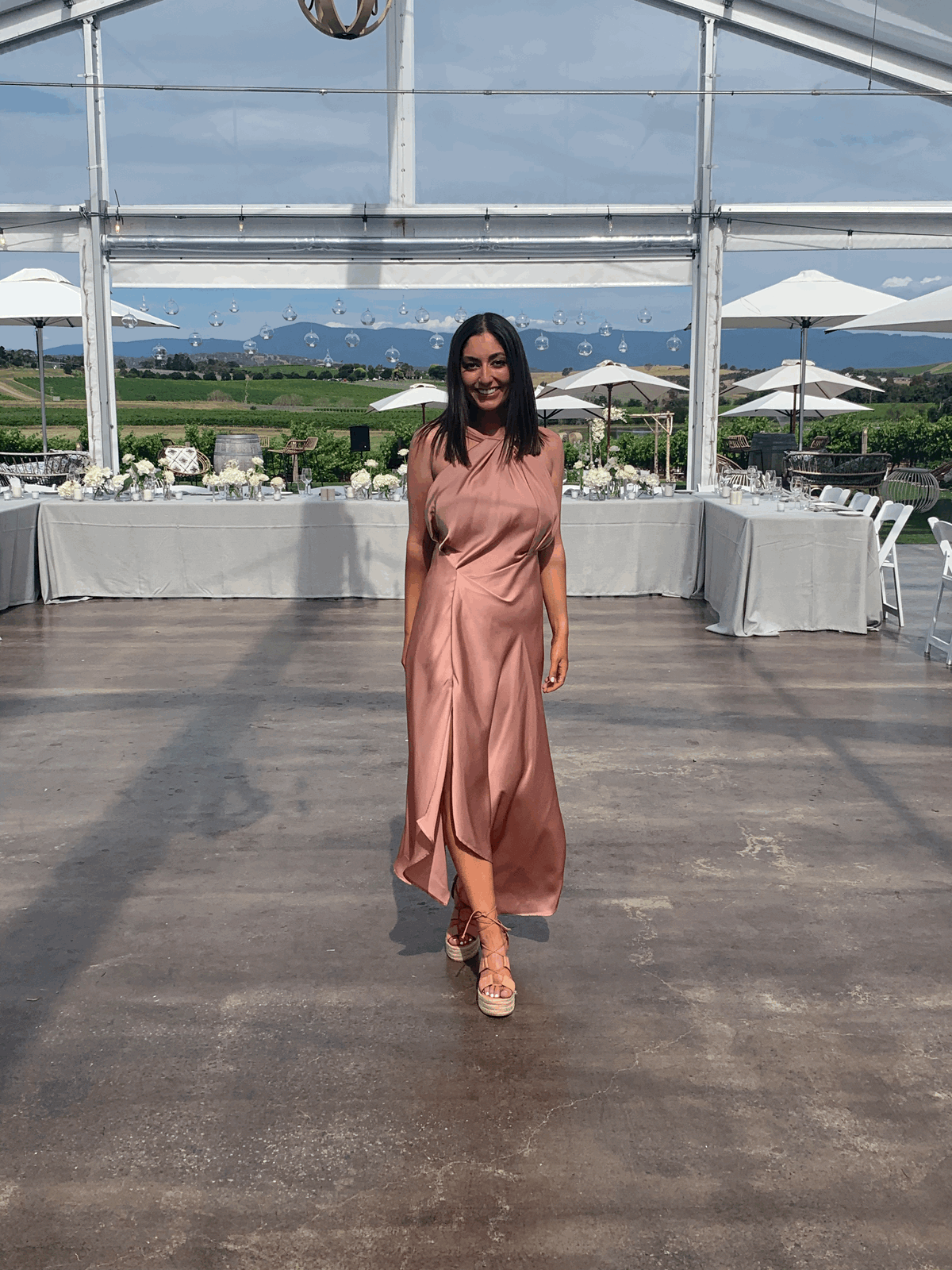 One Fell Swoop- Audrey dress in dusty rose - Image 1