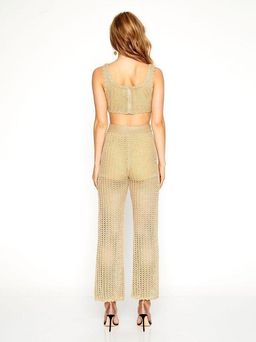 Alice McCall - Cosmic Top & Beautiful and Dangerous Pants Gold Size 6 for rent on The Volte - image 4