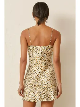 Bec & Bridge Catalonia Mini Dress Leopard Print Size AU 6 for rent on The Volte - image 3