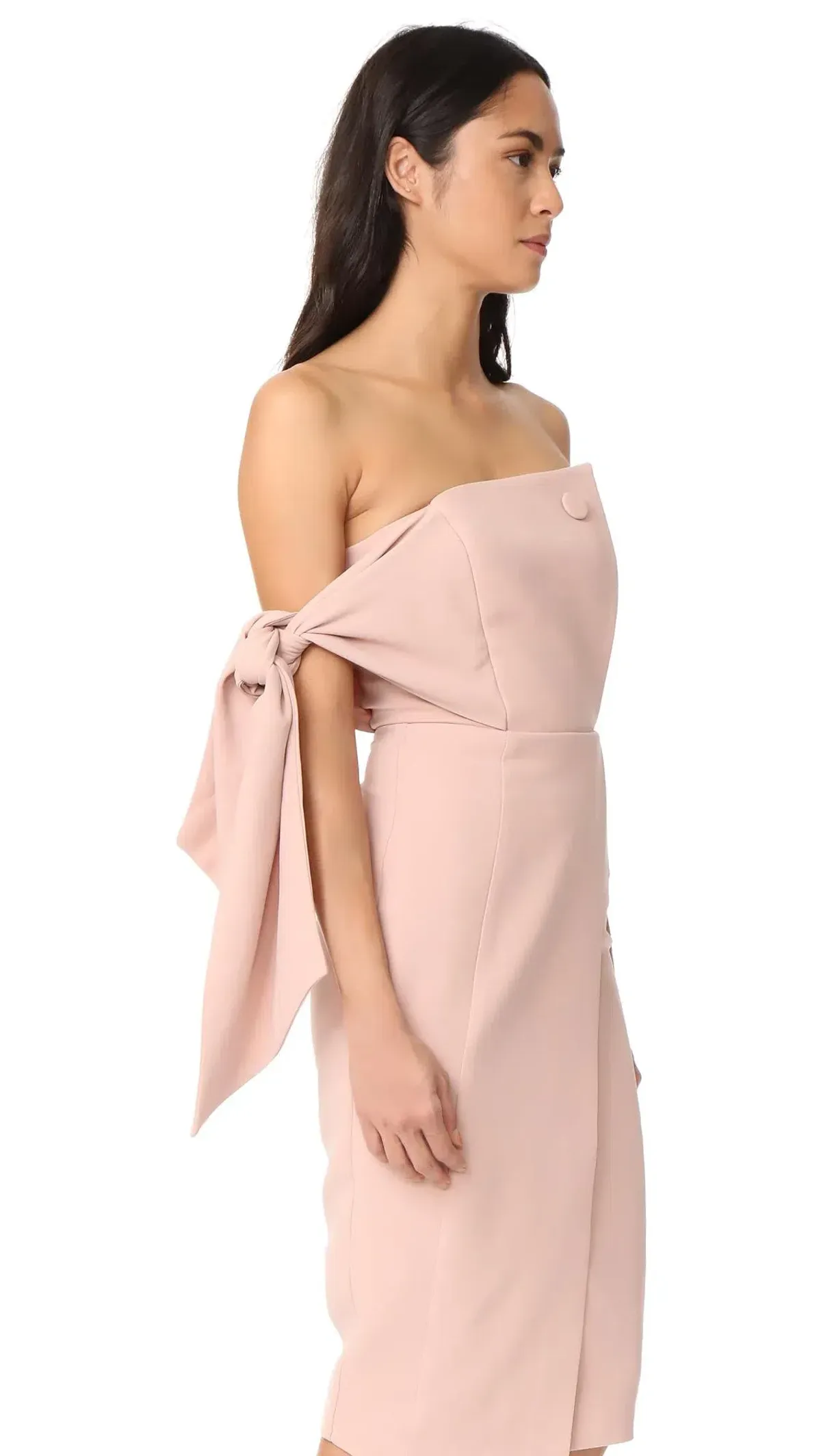 MISHA Romi Structured Midi Dress Blush Size 4 - Image 2