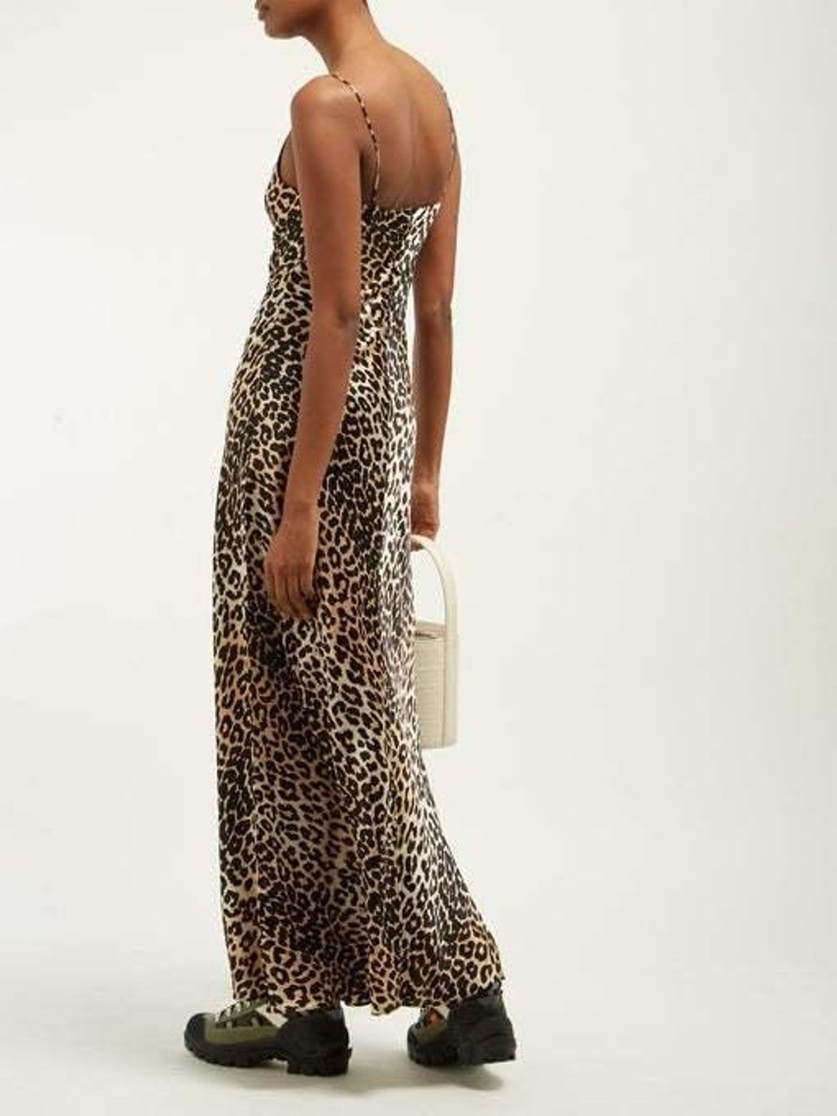 Ganni Stretch Silk Leopard Slip Dress - Image 2