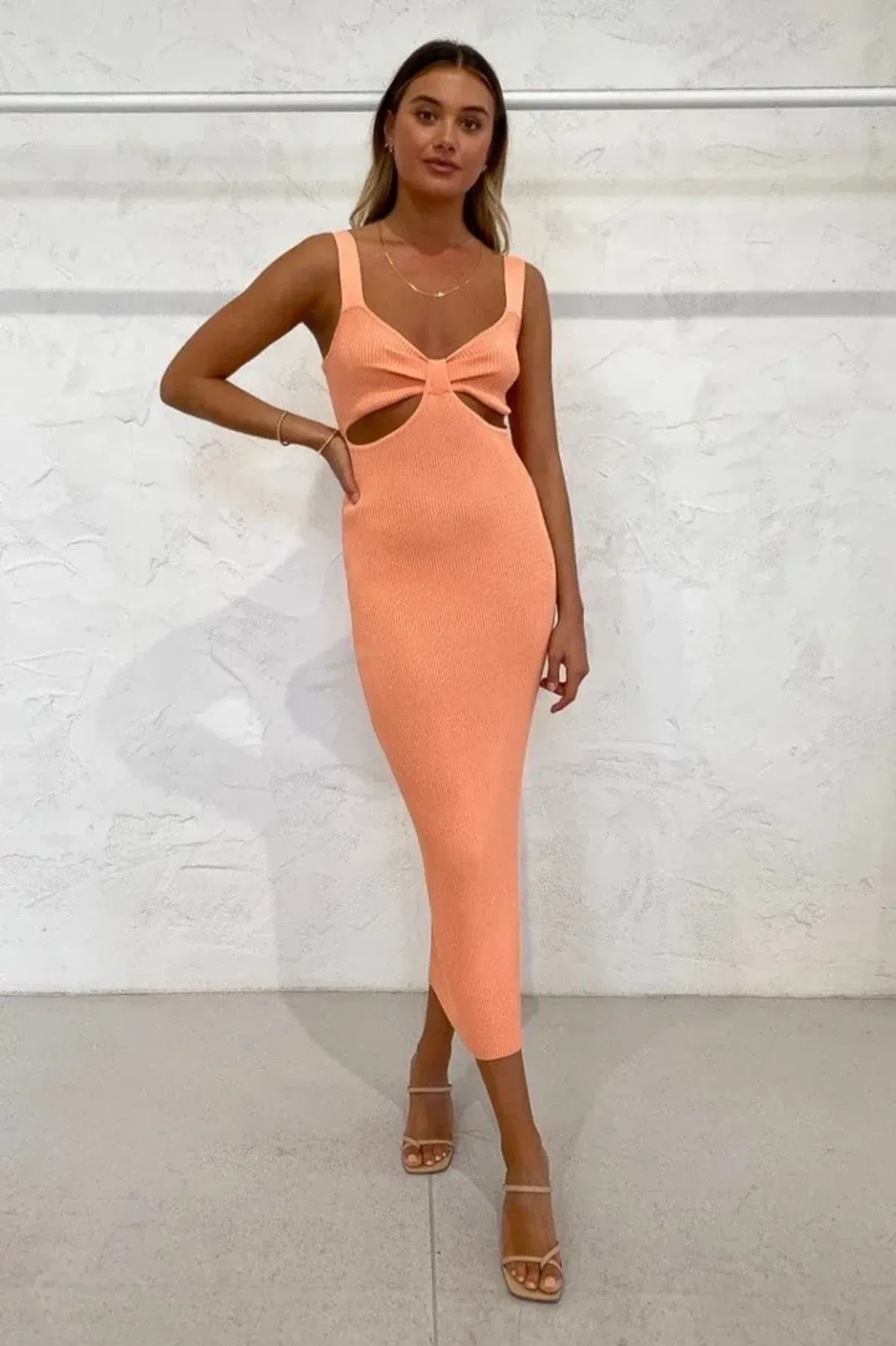 By Nicola Meadow Midi Dress Tangelo Orange Size 12  - Image 3