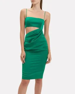MISHA Selena Cutout Midi Dress Emerald Green Size 8 for rent on The Volte - image 4