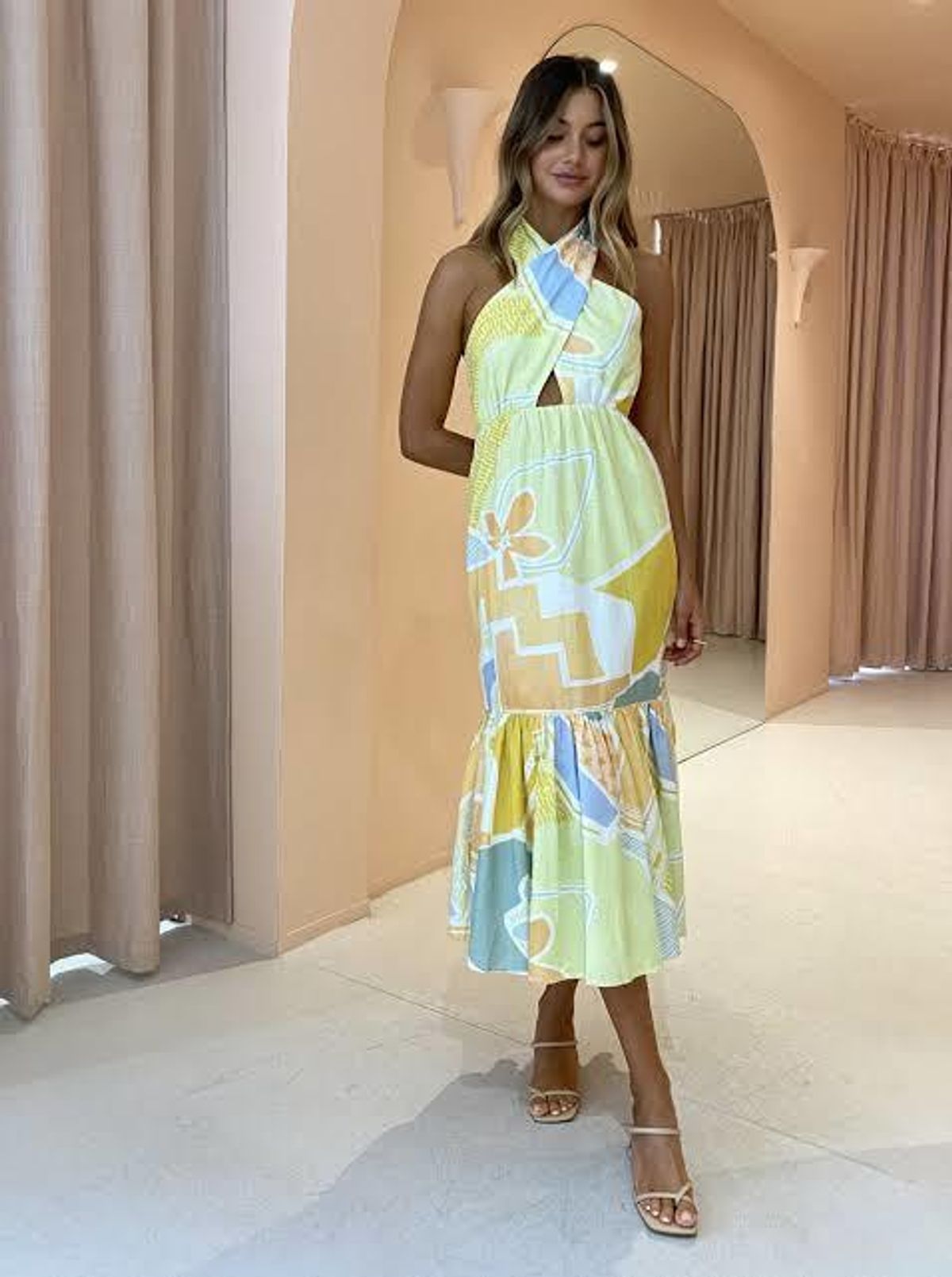 Steele Sia Midi Dress in Cabana Size XS / AU 6 - Image 8