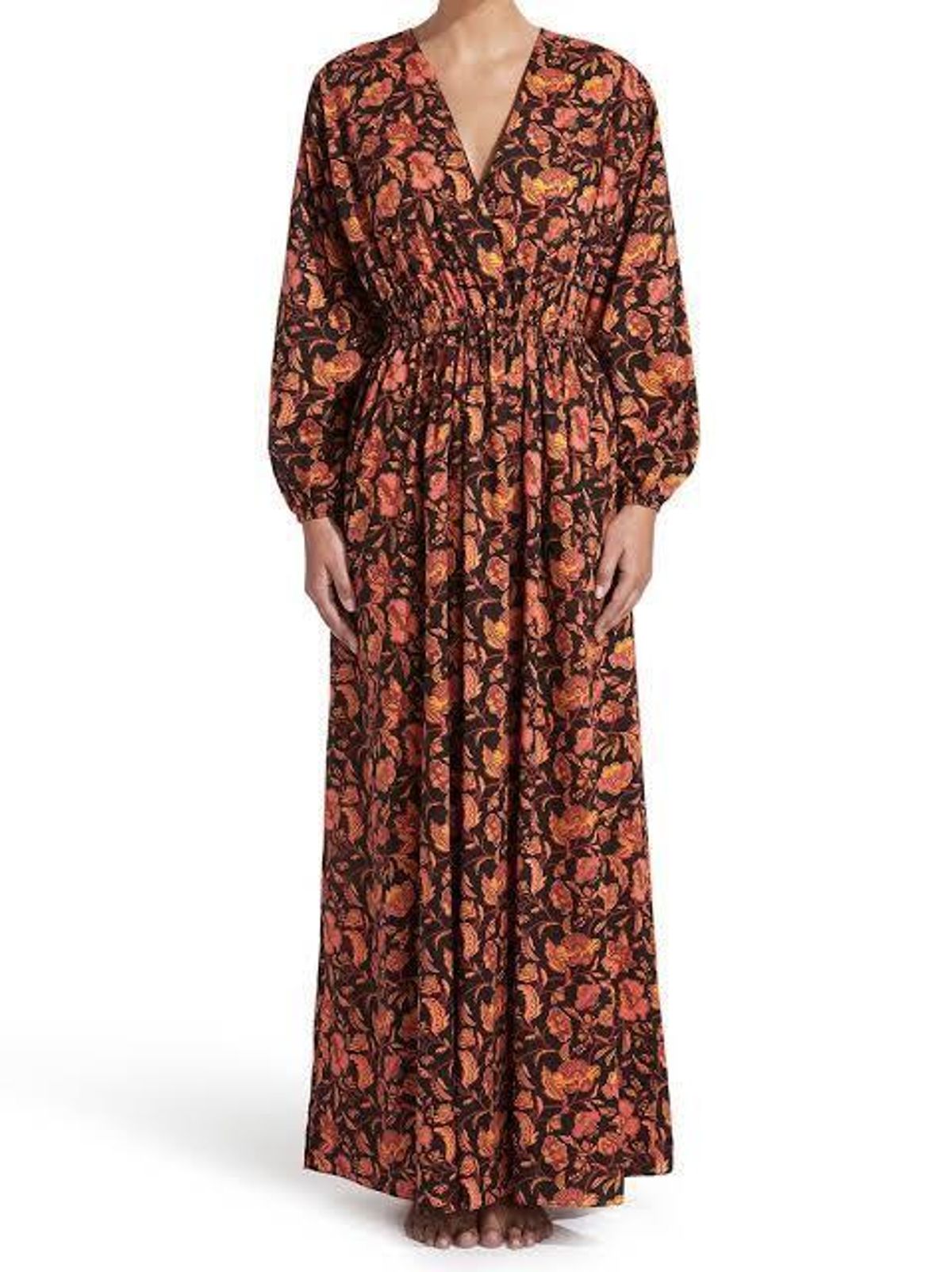 Matteau The Open Back Plunge Dress Hibiscus Print Size 8 - Image 3