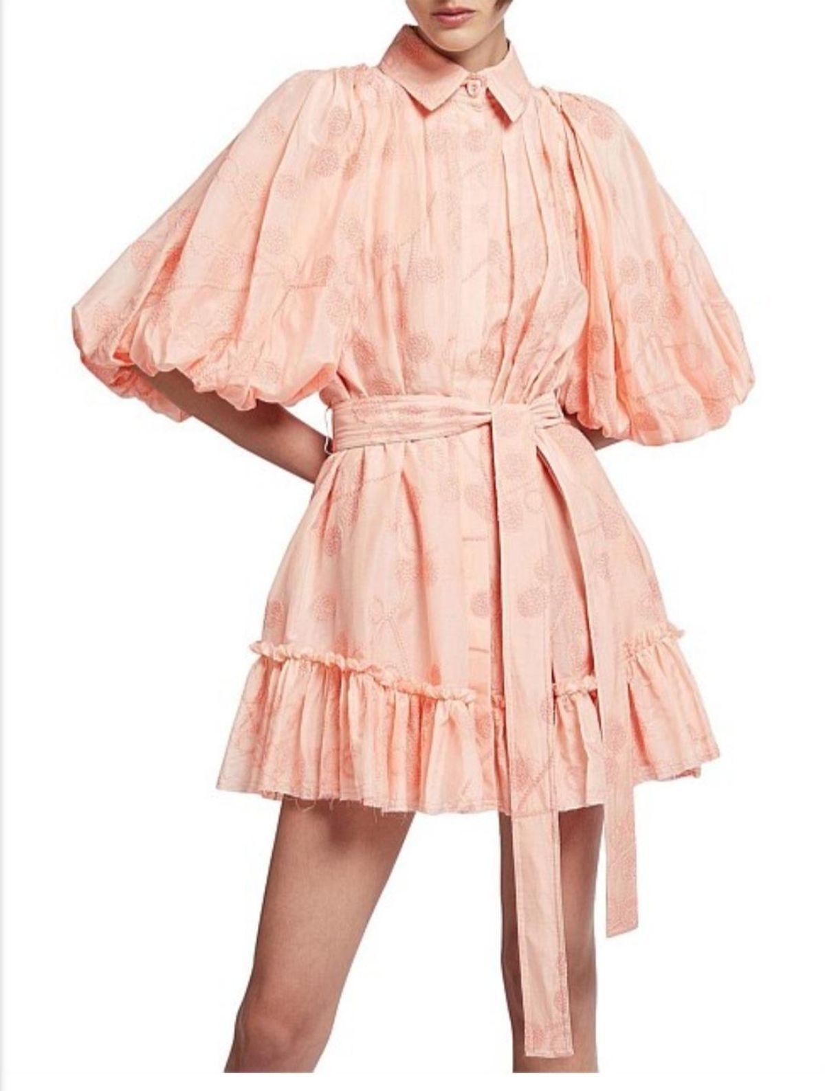 Aje Textural Mini Dress Floral Size 12 - Image 1