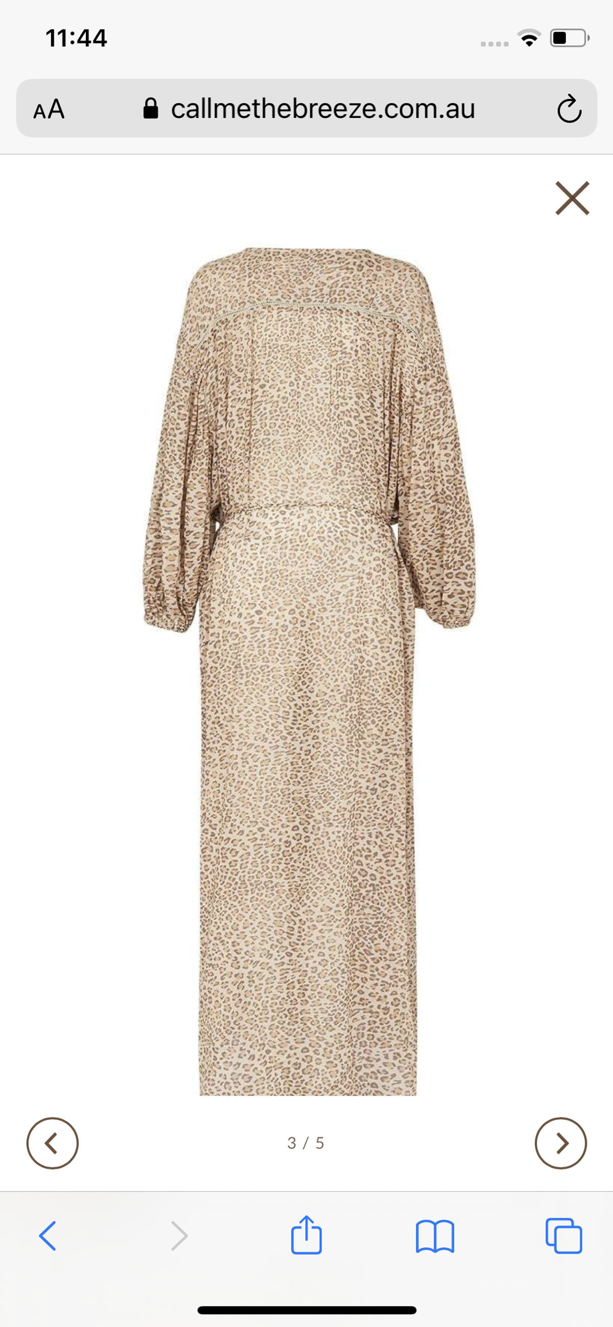 Spell and The Gypsy Frankie Shirt Dress Leopard Print Size 8 - Image 5