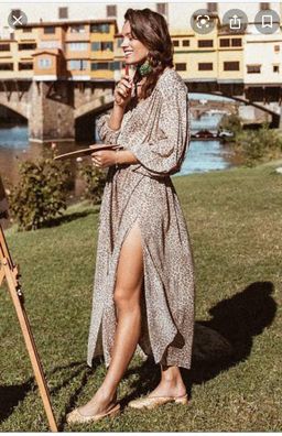 Spell and The Gypsy Frankie Shirt Dress Leopard Print Size 8 for rent on The Volte - image 2