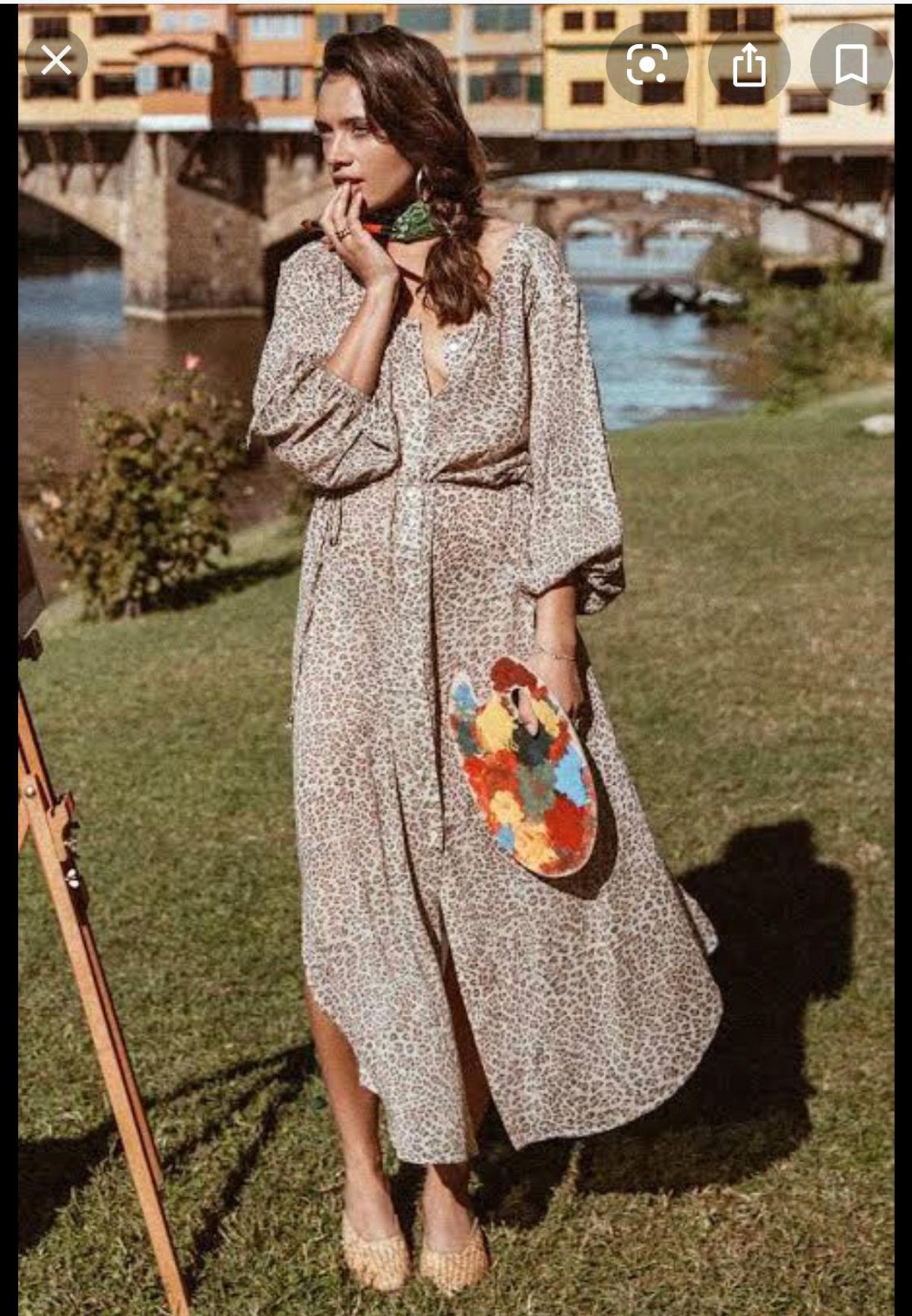 Spell and The Gypsy Frankie Shirt Dress Leopard Print Size 8 - Image 1