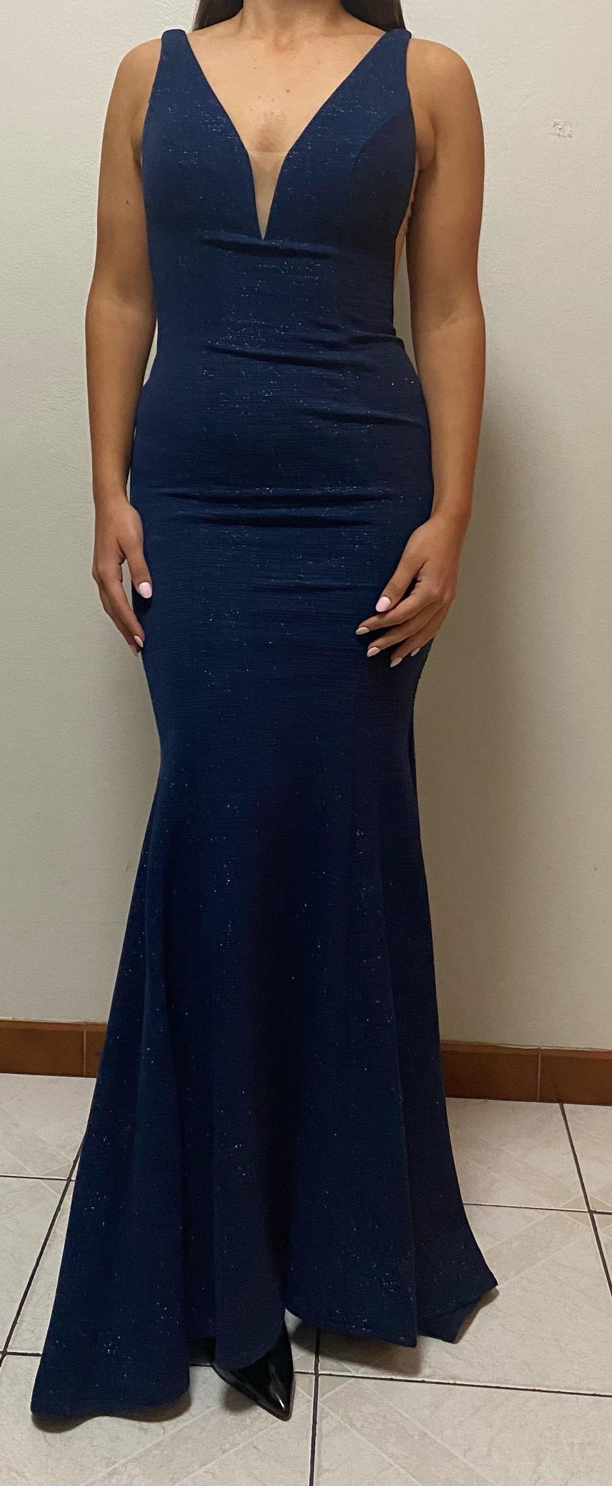 Portia and Scarlett 45089R Evening Dress Navy Size 8 - Image 2