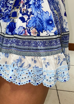 Camilia Short Shirred Skirt Print Size 8 for rent on The Volte - image 3