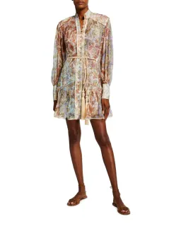Zimmermann Lucky Bound Mini Dress Print Size 1/ AU 10 for rent on The Volte - image 2