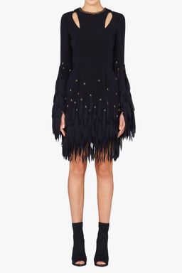 Sass & Bide Delicate Sparkle Silk Fringe Mini Dress Navy Blue Size 6 for rent on The Volte - image 5