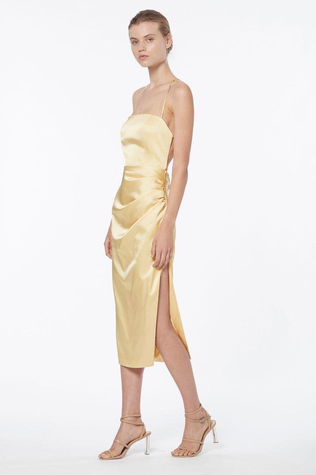 Manning Cartell Miami Heat Backless Midi Dress Champagne Size 10 - Image 2