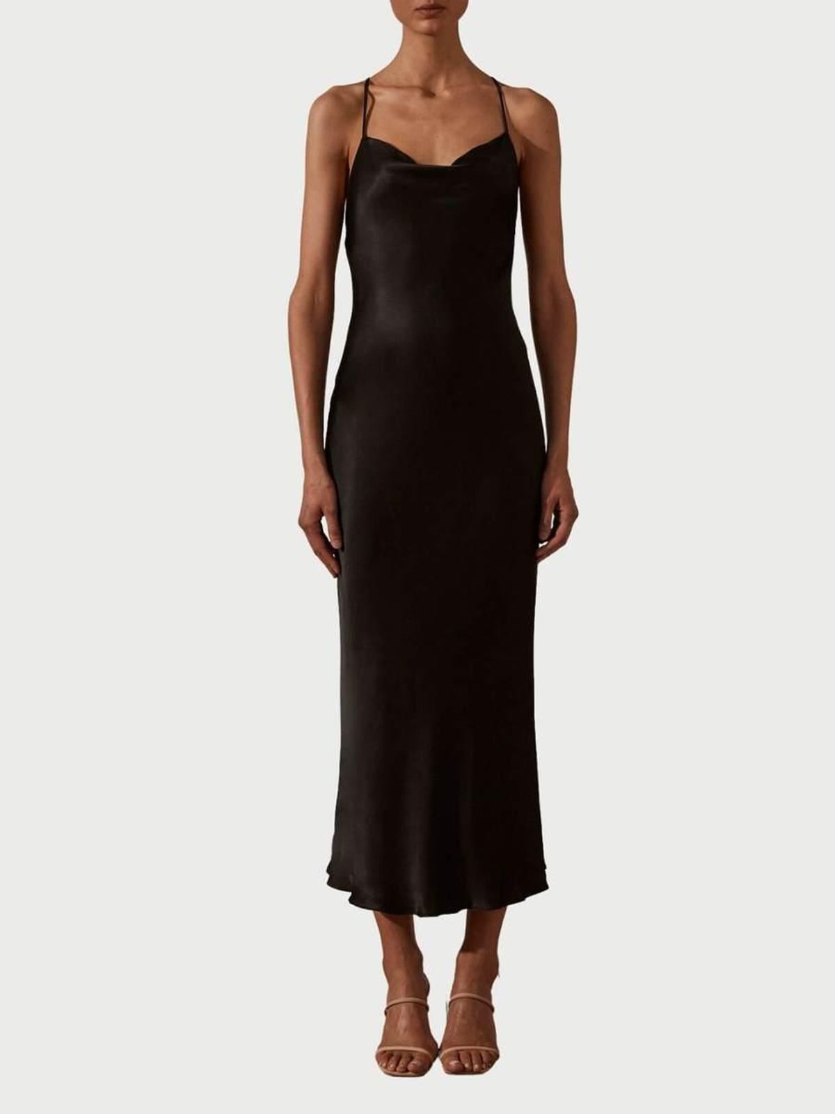 Shona Joy Cowl Back Midi Dress  - Image 3