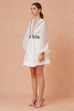 Keepsake Delta Long Sleeve Mini Dress - Porcelain size 6 (XS) for rent on The Volte - image 2