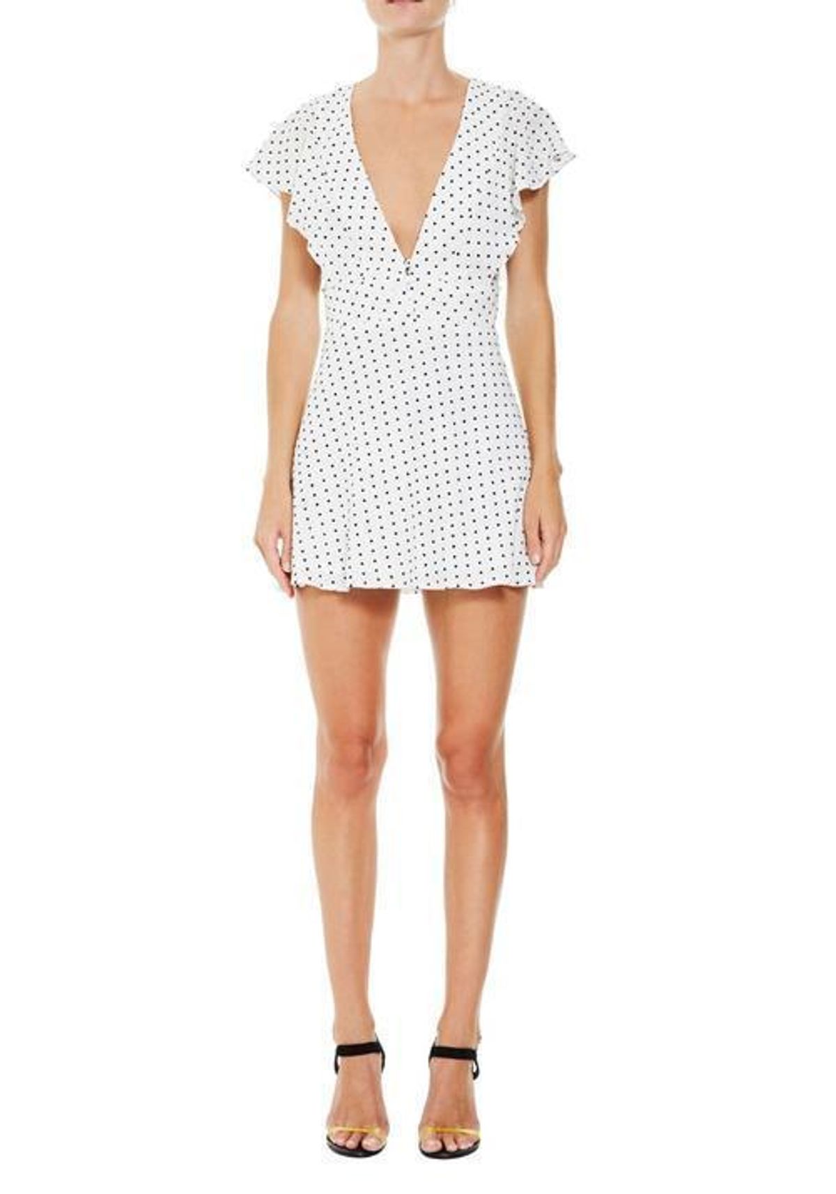 Bec & Bridge Petit Miam Plunge Dress Print Size 6 - Image 4