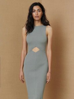 Bec & Bridge Versailles Knit Midi Dress Sage for rent on The Volte - image 1