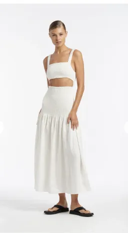 Sir The Label Madelyn Reversible Dress Midi White | AU 8 for rent on The Volte - image 1